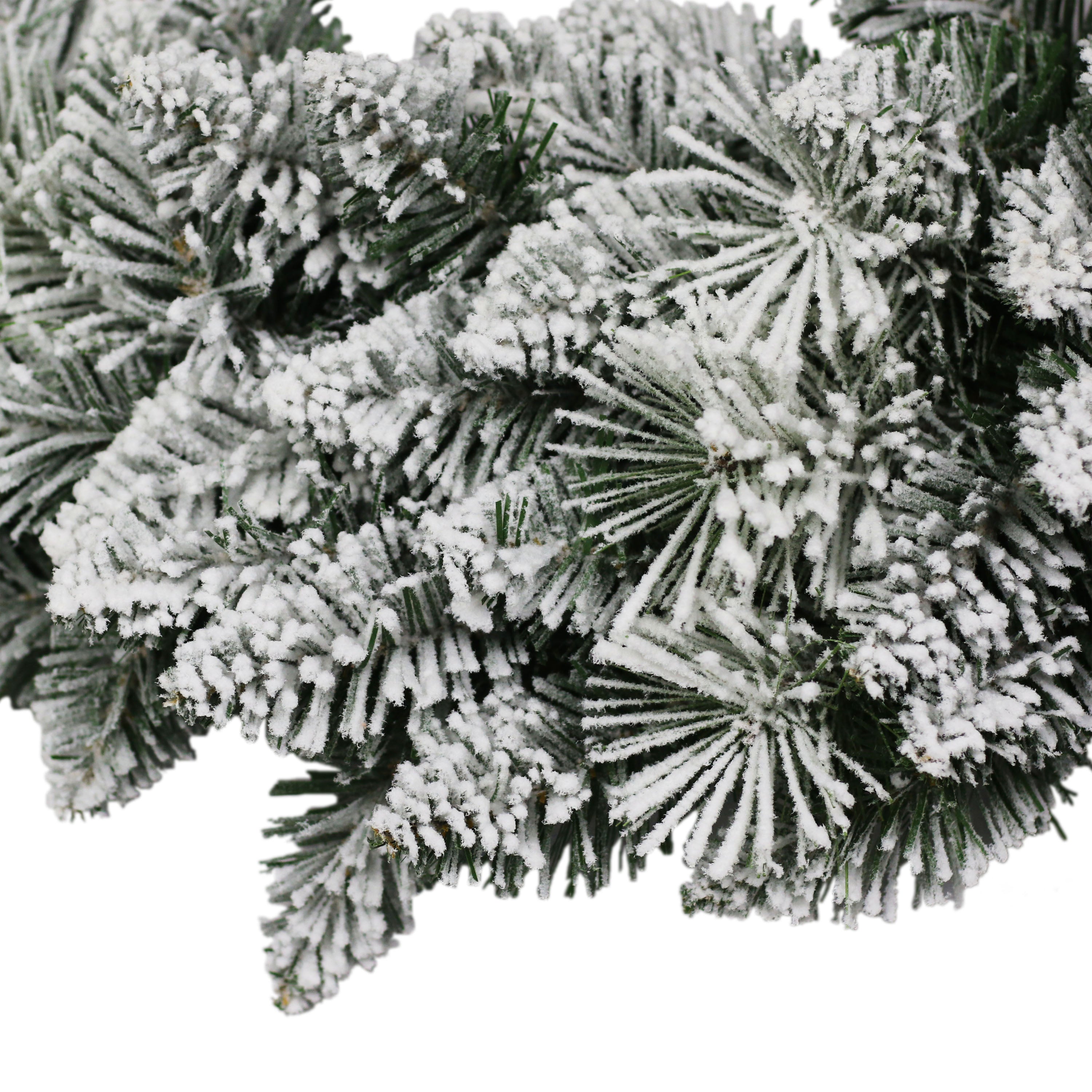 24" Flocked Spruce Wreath